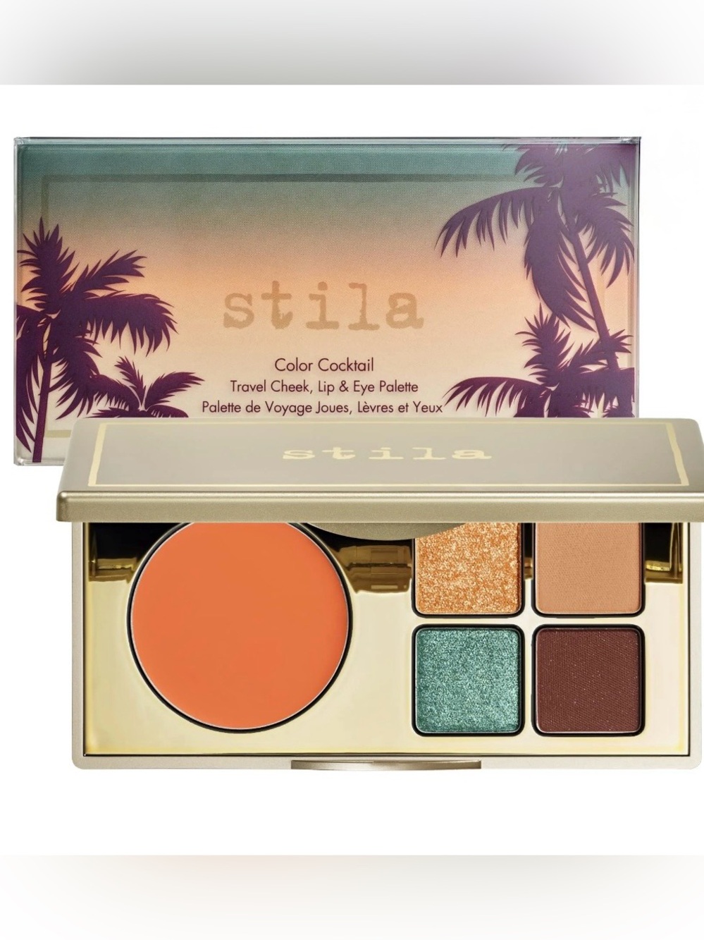 Stila Color Cocktail Travel Cheek, Lip & Eye Palette TEQUILA SUNRISE - NIB
